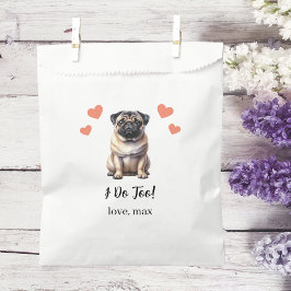 Huwelijksgunstzak voor honden bedankzakje