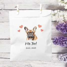 Huwelijksgunstzak voor honden bedankzakje