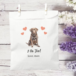 Huwelijksgunstzak voor honden bedankzakje