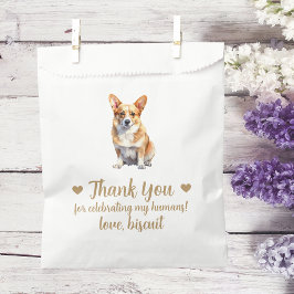 Huwelijksgunstzak voor honden bedankzakje