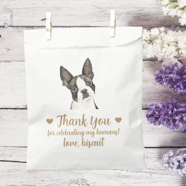 Huwelijksgunstzak voor honden bedankzakje