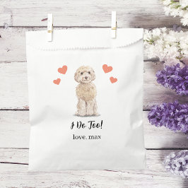 Huwelijksgunstzak voor honden bedankzakje