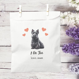 Huwelijksgunstzak voor honden bedankzakje