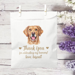 Huwelijksgunstzak voor honden bedankzakje