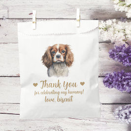 Huwelijksgunstzak voor honden bedankzakje