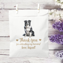 Huwelijksgunstzak voor honden bedankzakje