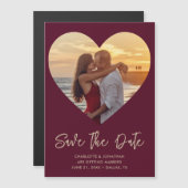 Huwelijkshart Bewaar de datum Foto Magnetische Kaa (Voorkant / Achterkant)