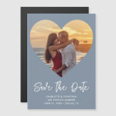 Huwelijkshart Bewaar de datum Foto Magnetische Kaa (Voorkant / Achterkant)