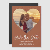 Huwelijkshart Bewaar de datum Foto Magnetische Kaa (Voorkant / Achterkant)