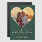 Huwelijkshart Bewaar de datum Foto Magnetische Kaa (Voorkant / Achterkant)