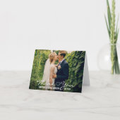 Huwelijkshart Dank u Foto Vouw Kaart W (Voorkant)