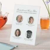 Huwelijksherdenking Vier foto Cocktail Menu Reclamebord Met Voetstuk (Insitu)