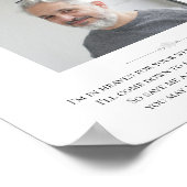 Huwelijksherdenkingfoto Vader van de Bruid Bewaar  Poster (Hoek)