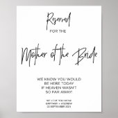 Huwelijksherdenkingsbord voor de moeder van de bru poster (Voorkant)