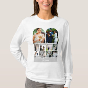 Huwelijksherinneringen 10 Foto Collage Koppel Sjab T-shirt