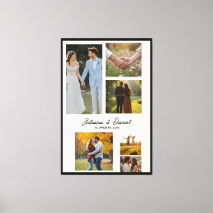 Huwelijksherinneringen Aangepaste Collage Canvas Afdruk