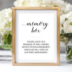 Huwelijksherinneringsdoos Guestbook Laat Bericht T Poster
