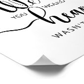 Huwelijksherinneringstafel Als de hemel niet zo ve Poster (Hoek)