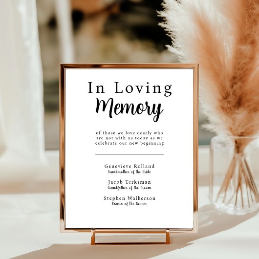 Huwelijksherinneringsteken Ter liefdevolle herinne Poster