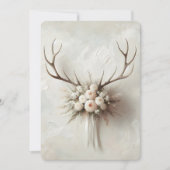 Huwelijkshertengewei met bruidsboeket kaart (Voorkant)