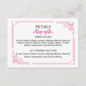 Huwelijksinfo kaart (Voorkant)