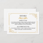 Huwelijksinfo kaart (Voorkant / Achterkant)