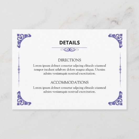 Huwelijksinfo kaart (Voorkant)