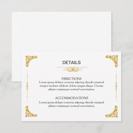 Huwelijksinfo kaart (Voorkant / Achterkant)