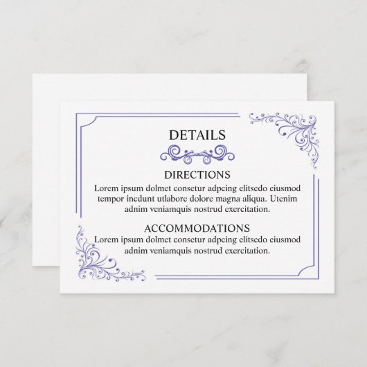 Huwelijksinfo kaart (Voorkant / Achterkant)