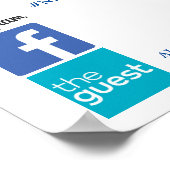 Huwelijksinformatie hashtag foto's poster (Hoek)