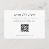 Huwelijksinformatiekaart Eenvoudige Minimalistisch Informatiekaartje (Achterkant)