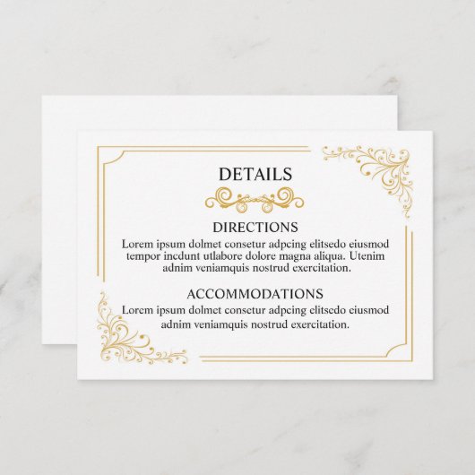 Huwelijksinformatiekaart Informatiekaartje (Voorkant / Achterkant)