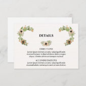 Huwelijksinformatiekaart Informatiekaartje (Voorkant / Achterkant)