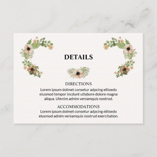 Huwelijksinformatiekaart Informatiekaartje (Voorkant)