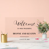 Huwelijksingang Minimalistische Bruiloft Welkom Acryl Bord (Huwelijk)