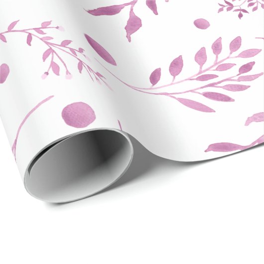 Huwelijksinpakpapier met mooie paarse bladeren cadeaupapier (Rol Hoek)