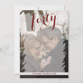 Huwelijksjubileum 40 jaar Modern Foto Kaart (Voorkant)