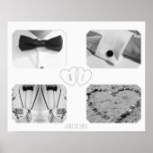 Huwelijksjubileum 4 Foto Collage Herinneringsposte Poster (Voorkant)