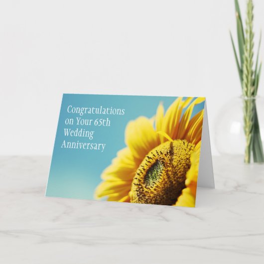 Huwelijksjubileum 65 jaar / Of kaart voor elk ande (Voorkant)