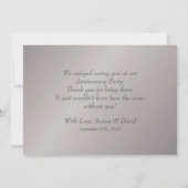 Huwelijksjubileum aangepaste foto bedankkaart (Achterkant)