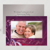 Huwelijksjubileum aangepaste foto bedankkaart (Voorkant / Achterkant)