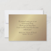 Huwelijksjubileum aangepaste foto bedankkaart (Achterkant)