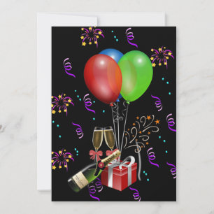Huwelijksjubileum Ballonnen Fles Emmer Feest Bedankkaart