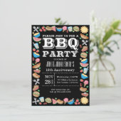 Huwelijksjubileum BBQ Verjaardagsfeest Barbecue Kaart (Staand voorkant)