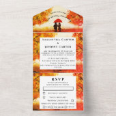 Huwelijksjubileum Berkenschors Herfst Bladeren All In One Uitnodiging (Binnen)