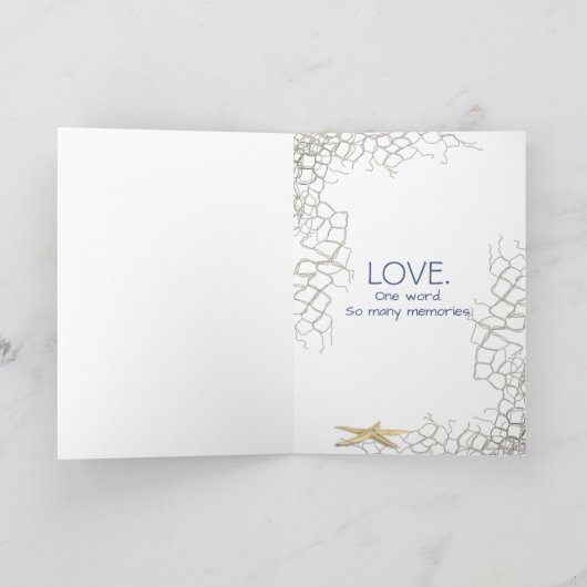 huwelijksjubileum boodschap in een fles kaart (Binnen)