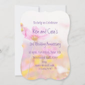 Huwelijksjubileum Cosmos Tuin Bloem Kaart (Achterkant)