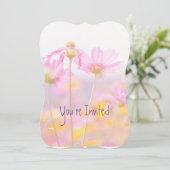 Huwelijksjubileum Cosmos Tuin Bloem Kaart (Staand voorkant)