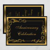 Huwelijksjubileum Feest Uitnodiging (Voorkant / Achterkant)