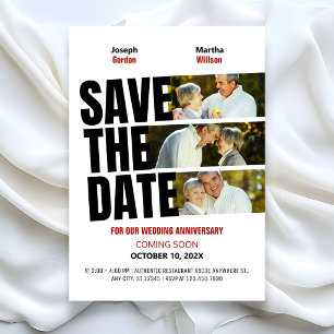 Huwelijksjubileum film poster foto save the date